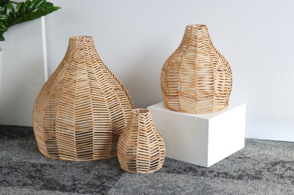 Umweltfreundlicher, natürlicher, FSC-zertifizierter gestrickter Lampenschirm, Vietnam, Heimstrickprodukte, Fabrik mit hochflexibler Anpassung und umfassendem Service.