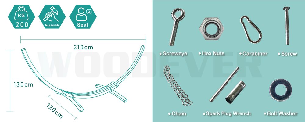 Spécifications et pièces de la hamac WOODEVER