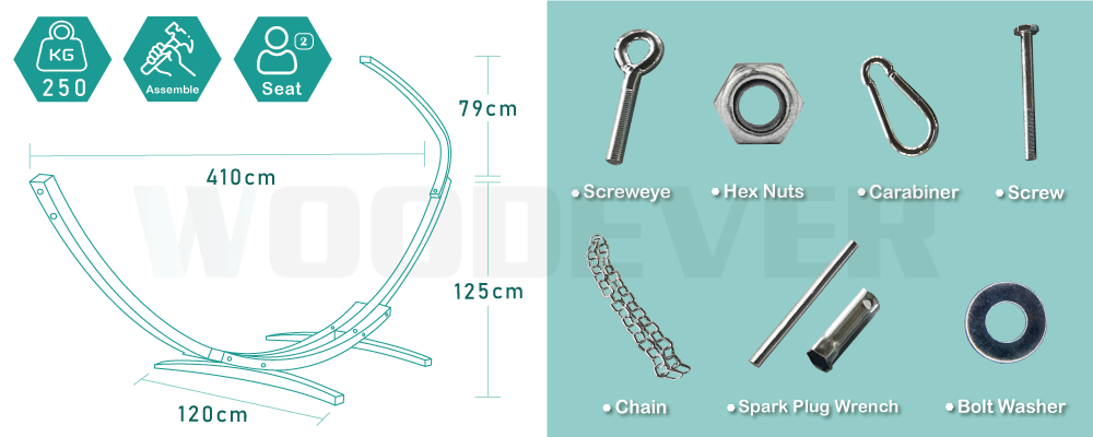 WOODEVER ハンモックの仕様と部品