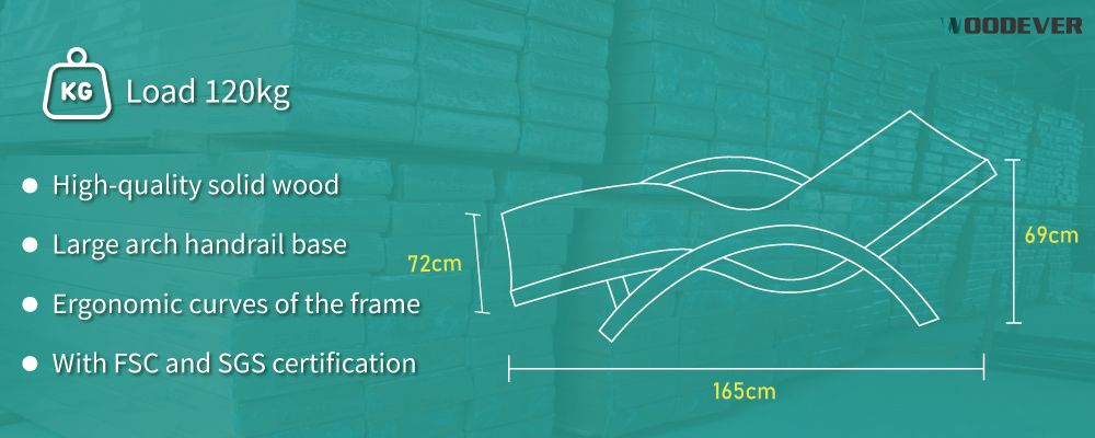 WOODEVER outdoor lounger size