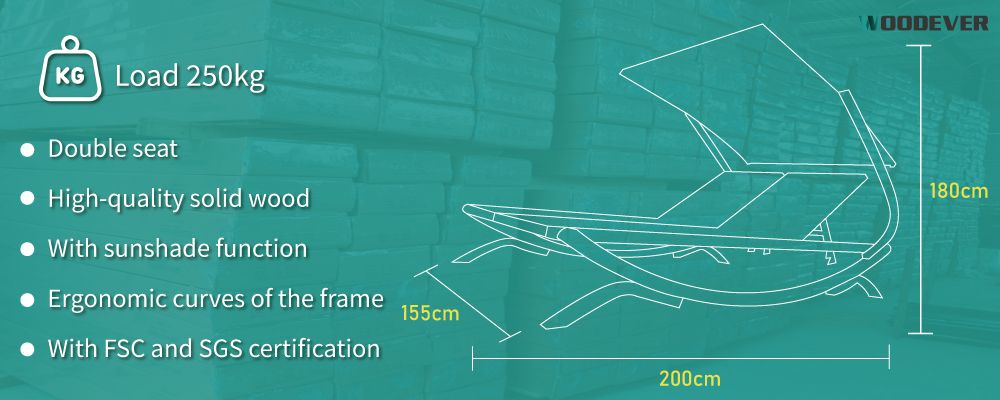 WOODEVER outdoor lounger size