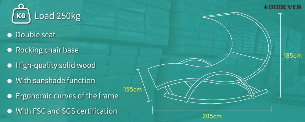 WOODEVER outdoor lounger size